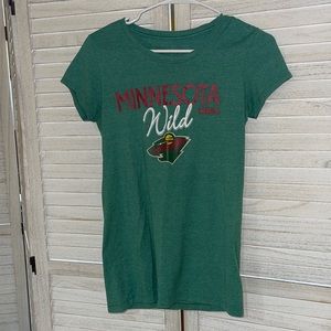 Minnesota wild hockey shirt.
